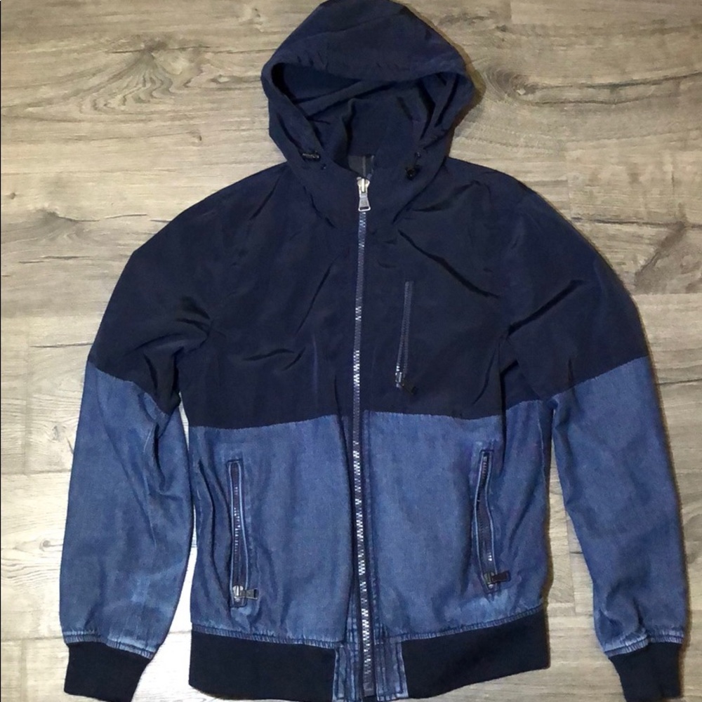 Express Men’s Hooded Denim Jacket